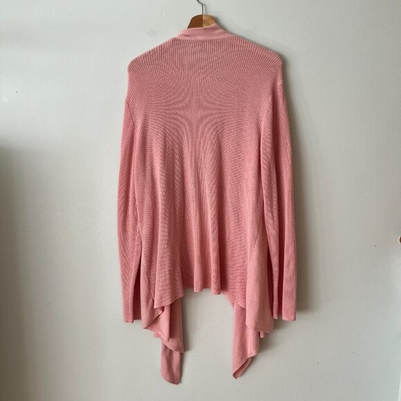 Eileen Fisher Woman Pink Open Drape Front Cardigan Sweater Plus Size 3X - Picture 9 of 11